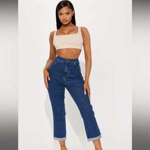 Tie Up Boyfriend Jeans - Medium Blue